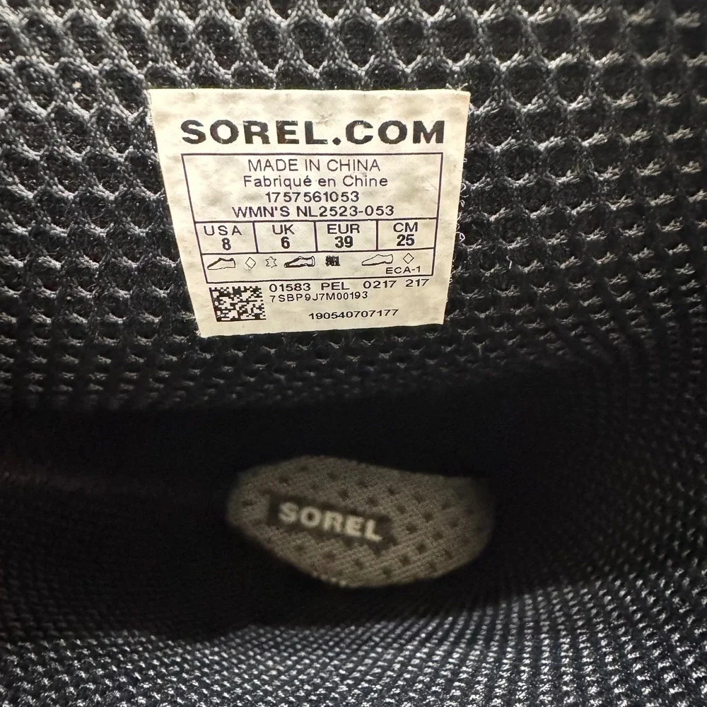 Sorel Joan Tall Rain Boots Womens 8 Graphite Gray Gloss NL2523-053